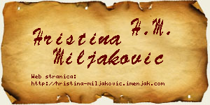 Hristina Miljaković vizit kartica